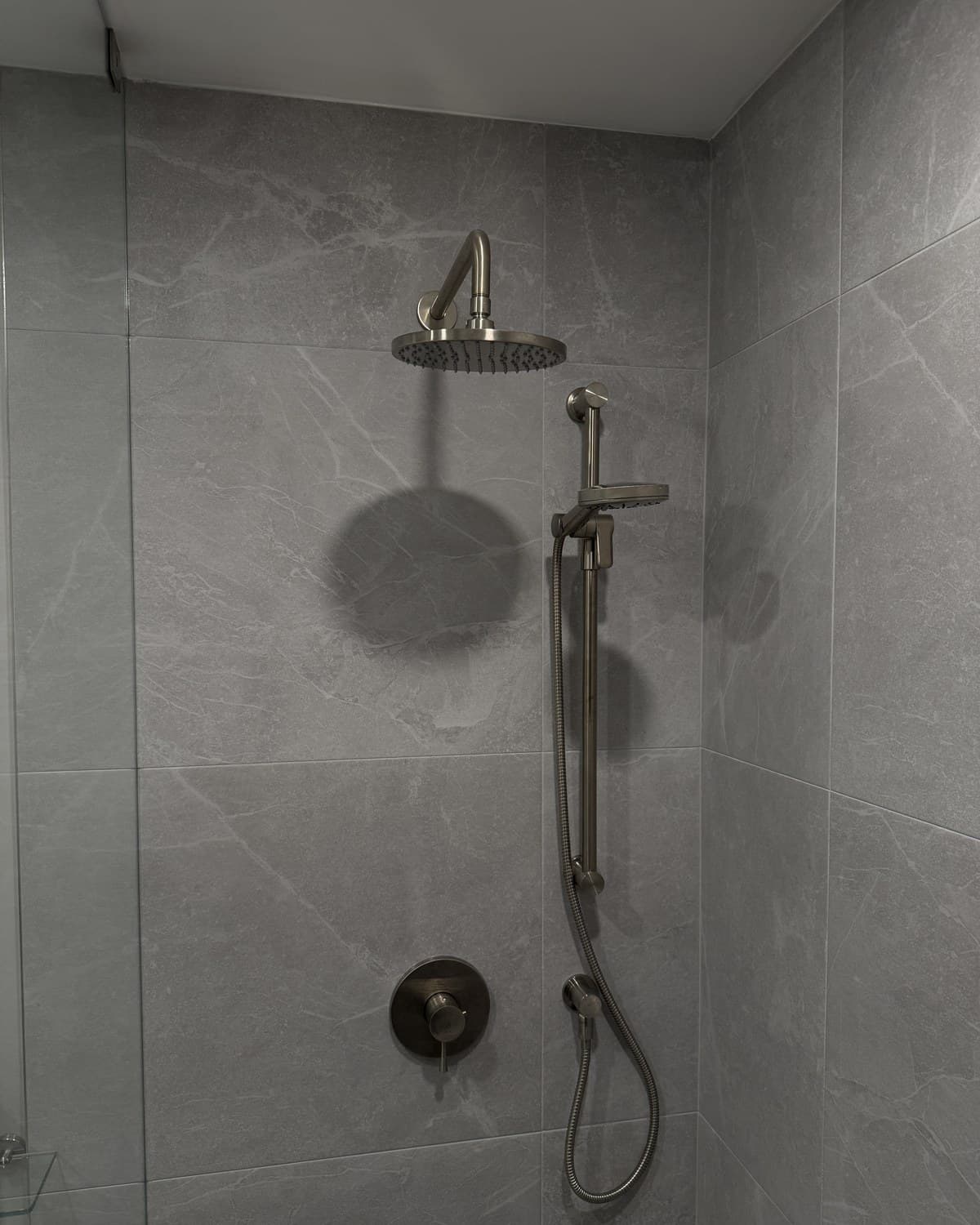 A finished spa bathroom renovation in Burlington, Ontario